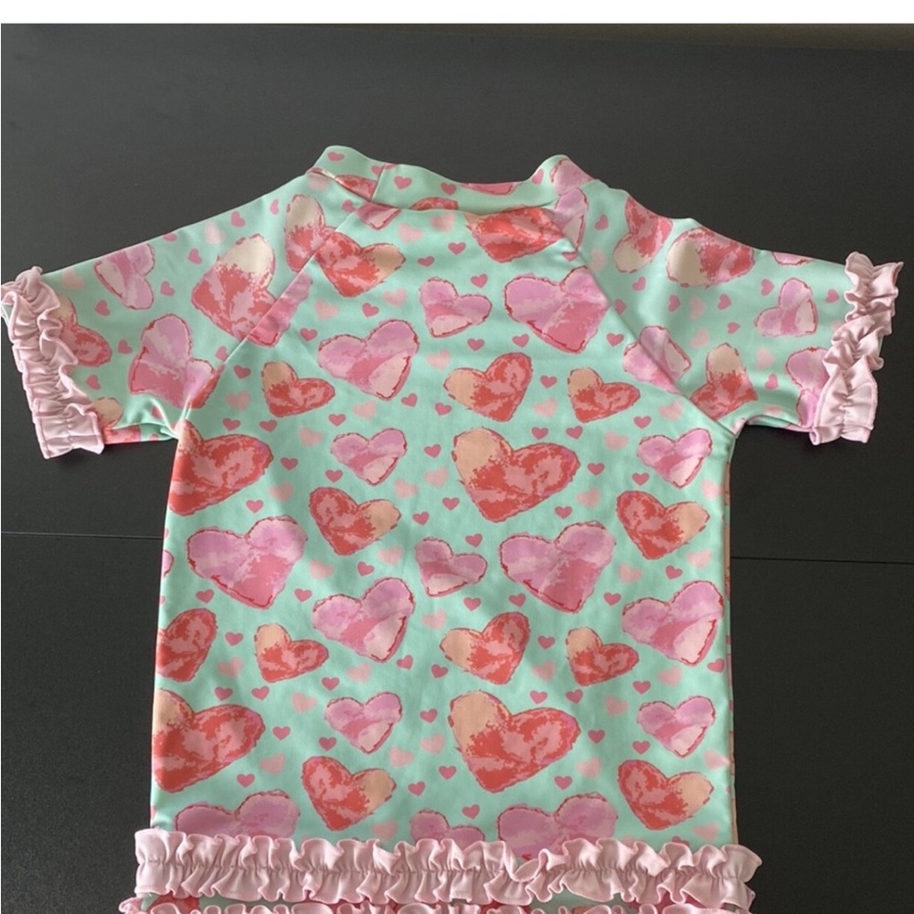 Ruffle Butts Girls Rash Guard Swim Shirt. Size 6 - Picture 6 of 7